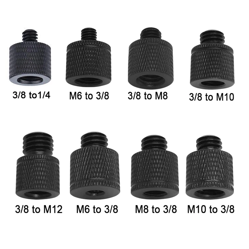 

3/8 to 1/4 M6 M8 M10 inch Screw Camera Conversion Screw Dslr Tripod Monopod Ballhead Stable Shooting Adapter Accessories