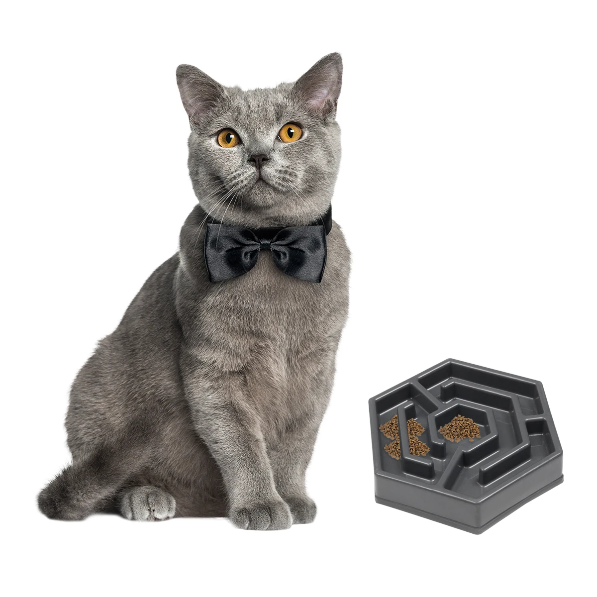 

Slow Food Bowl Cat Feed Non Slip Dog Bowls Feeder Dishes Pet Puppy Maze for Medium Dogs