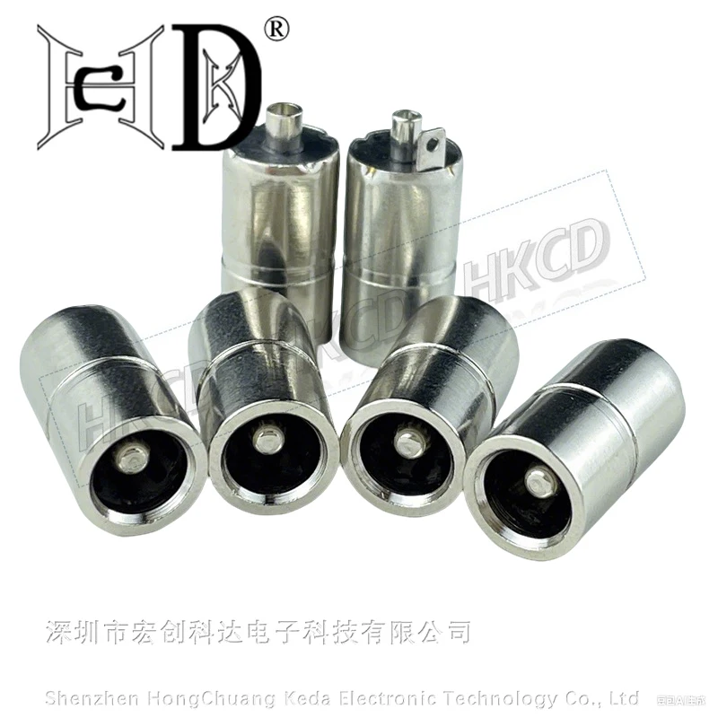 5pcs 5521/5525 vertical cylindrical DCJACK power supply with grounding female socket DIP high current DIY PCBA connection
