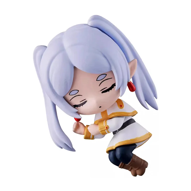 Bandai Gacha Frieren Beyond Journey'S End Sleeping Chibi Elf Wizard Figure Collectible Anime Mini Toy Birthday Gift For Fans