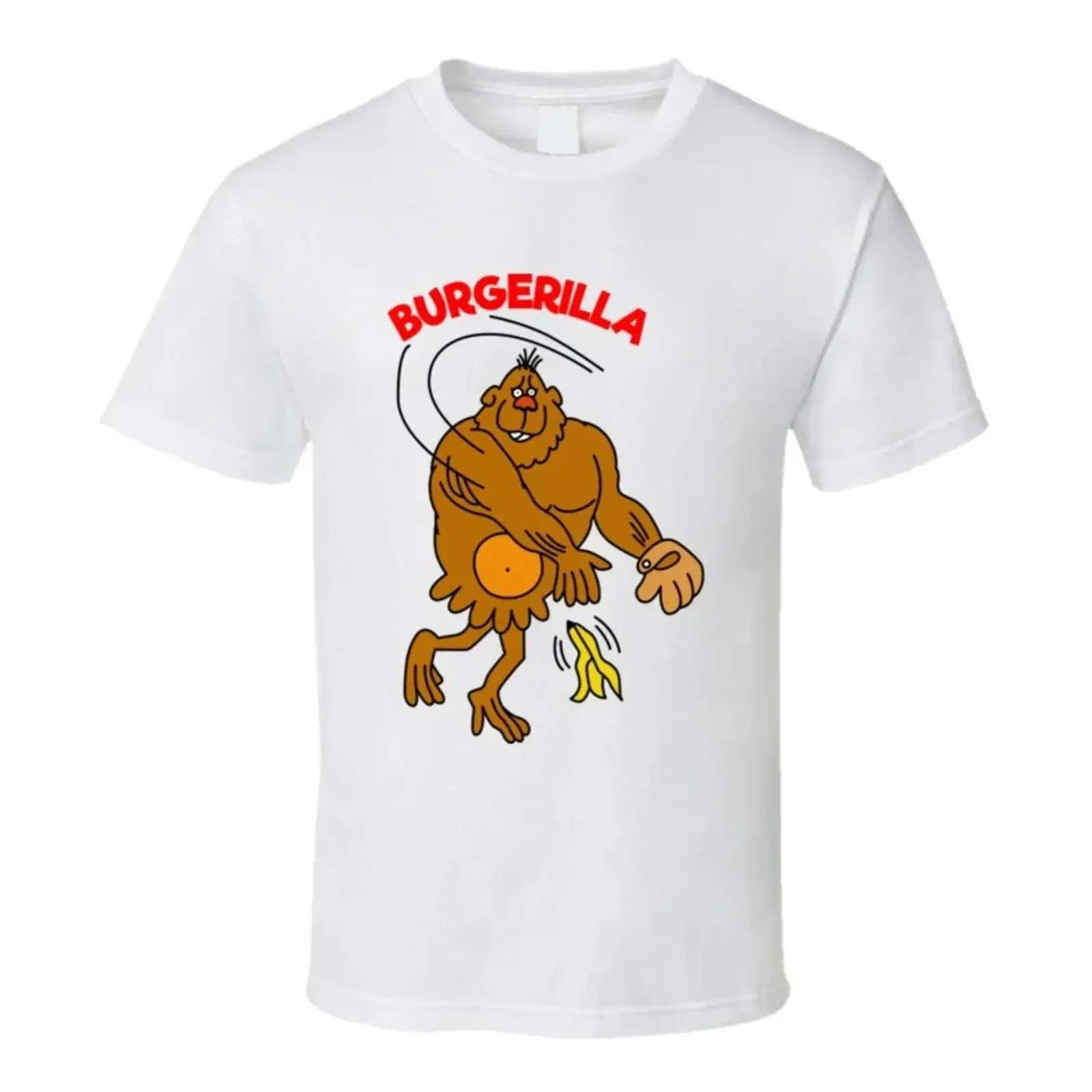 Burgerilla Burger Chef Spaß Mahlzeit Figuren Feinschmecker Essen Fan T Shirt vintage Washed homme Breathable designer clothes