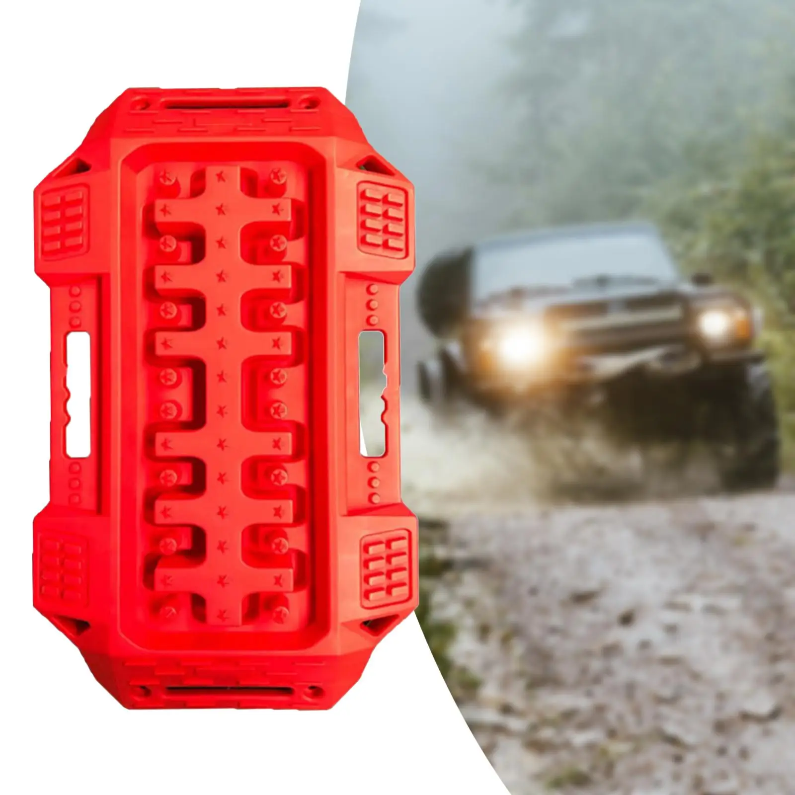 

Плата для восстановления, компактная автомобильная тяговая доска с ручкой, противоскользящая аварийная тяговая площадка для шин, рампа для грязевого песка и снега для внедорожника