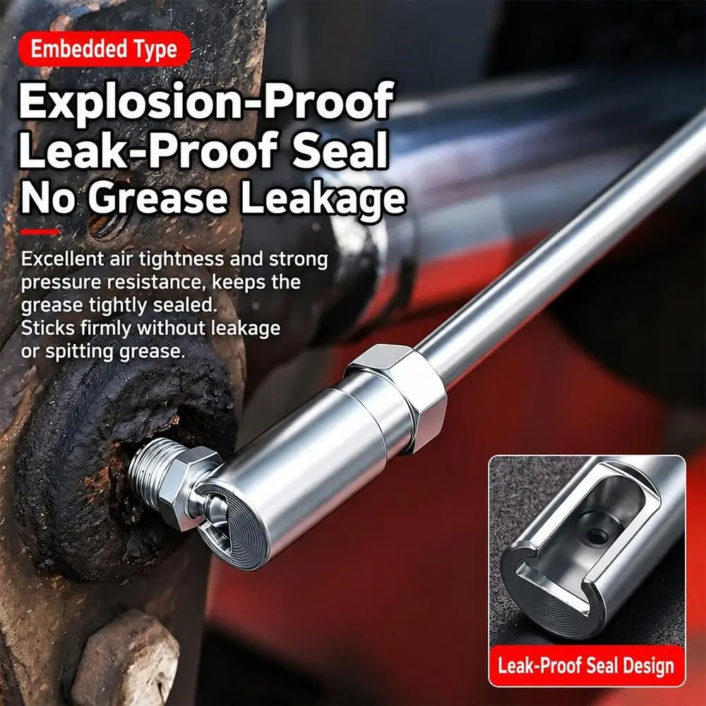 High Pressure Open-ended Right-angle Oil Injector Flush Mount Threaded Connection Threaded Grease Nipple Leak Resistant