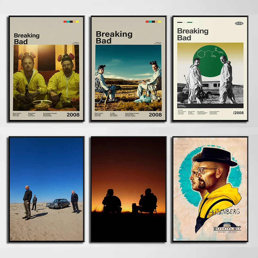 Breaking Bad Retro Minimalist Popular TV Series Medieval Modern Canvas Painting Wall Art Poster Picture Home Decor Mural Cuadros