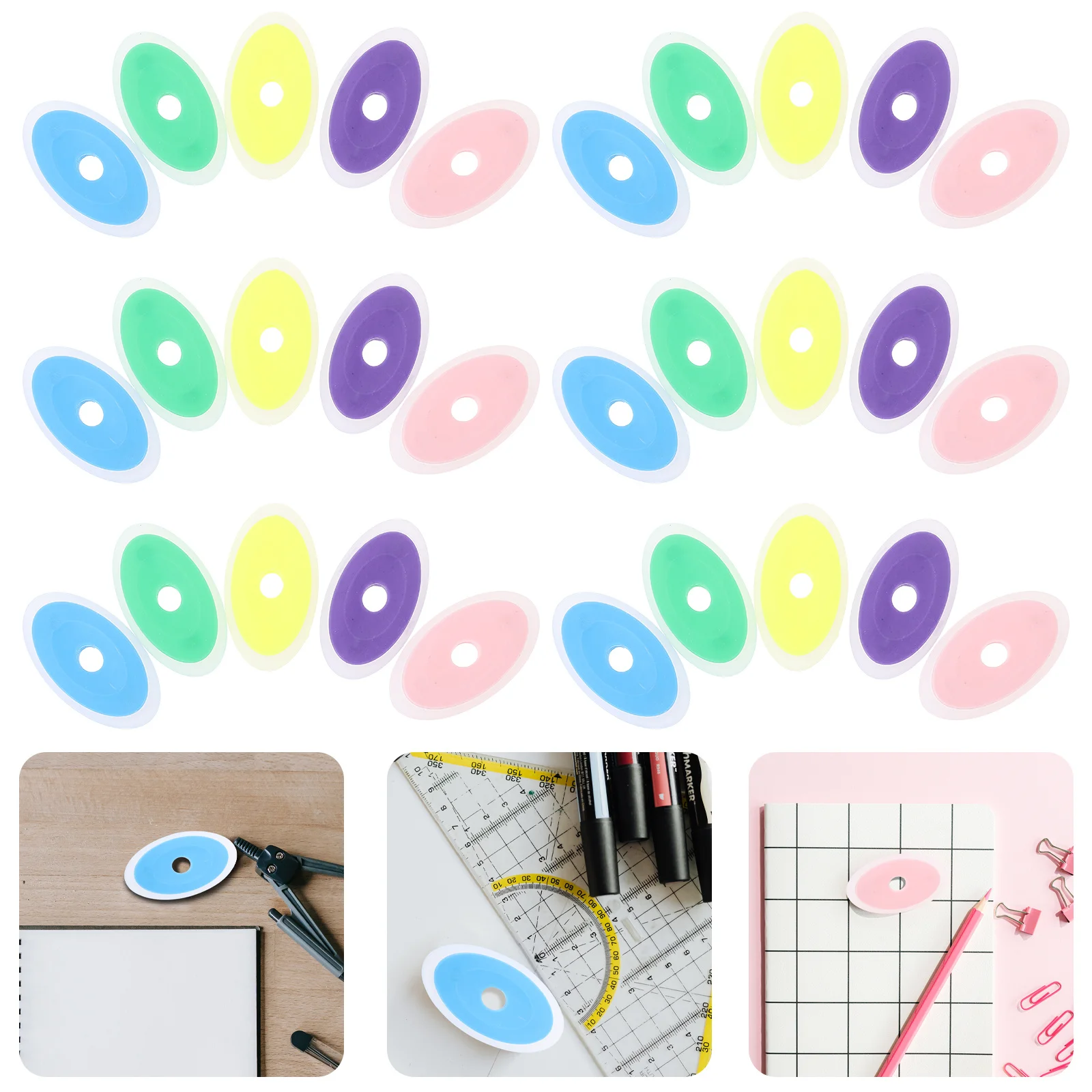 

40pcs Erasable Pen Gels Pen Silicone Portable Student Stationery Mini Creative Erasers For School Study Office Bulk Novelty