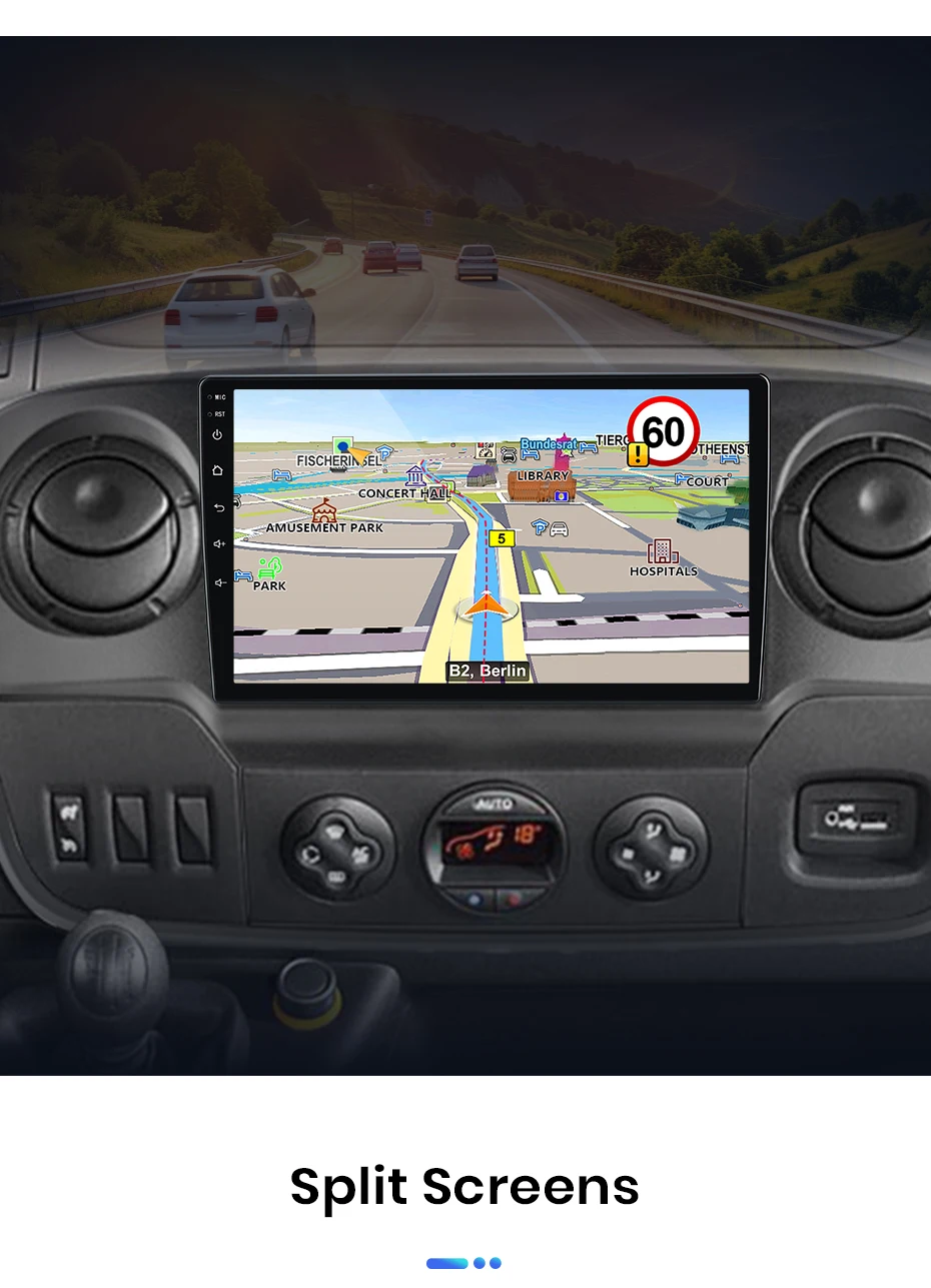 Junsun Autoradio für Renault Master Nissan NV400 Opel Movano 2010-2021 CarPlay Android Auto FM RDS DSP BT GPS Navi SWC HD IPS Touchscreen Plug & Play Multimedia-Player Freisprecheinrichtung Original-Autostil-Haupteinheit – Detail 19