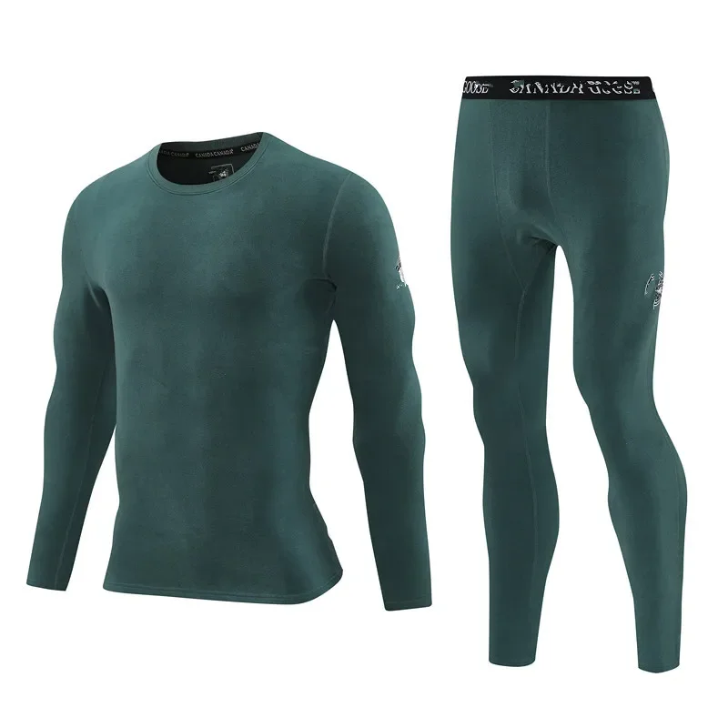 Thermal Underwear Set for Men Winter Warm Base Layer Top Bottom Heavyweight Fleece Lined Thermals for Skiing Hiking Fitness