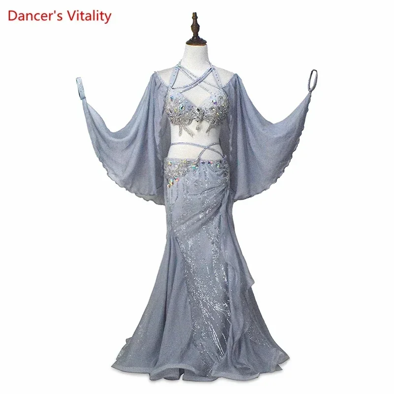 New Adult Lady women Belly Dance Costume Oriental bellydance skirt Stage Performance 2pcs set Bra Skirt Bellydancing Wear