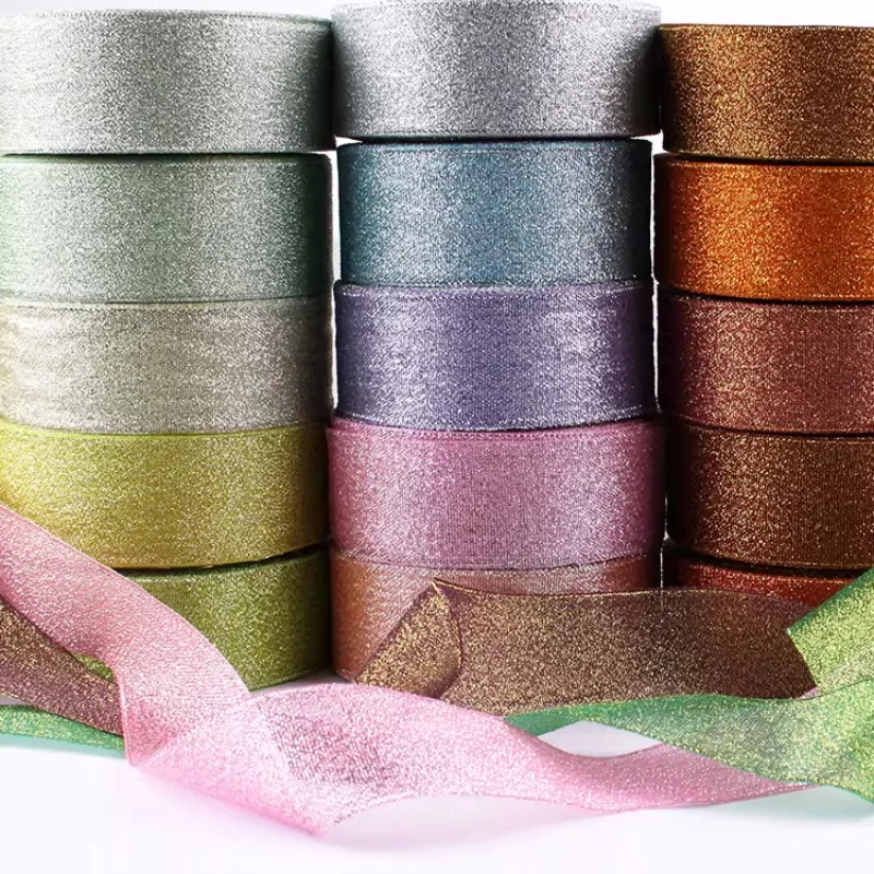 4CM 25Yards Colorful Onions Belt Christmas Wedding Party Clothing Auxiliary Materials Ribbons DIY Shoe and Hat Decoration Bow
