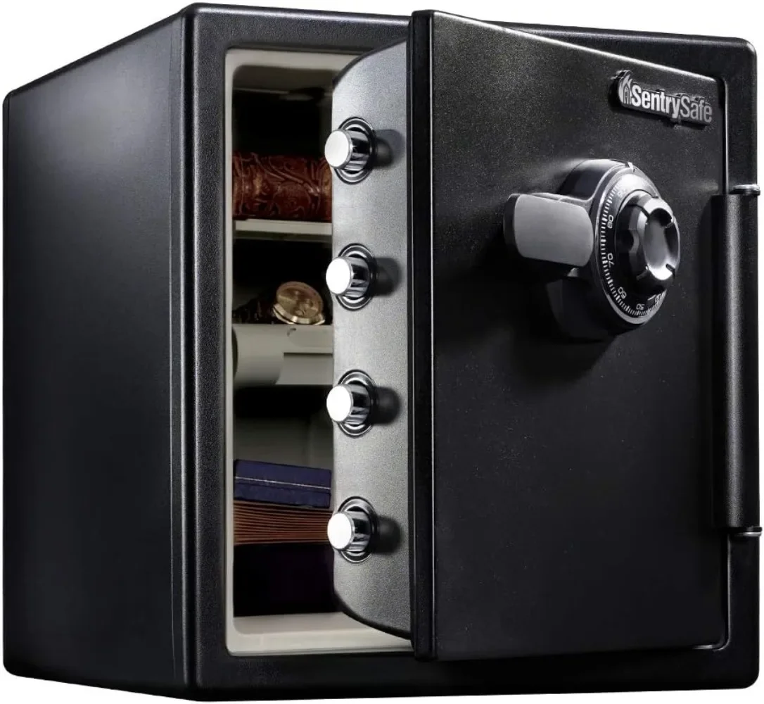 

Fireproof and Waterproof Steel Home Safe with Dial Combination Lock,1.23 Cubic Feet, 17.8 X 16.3 X 19.3 X Inches Black