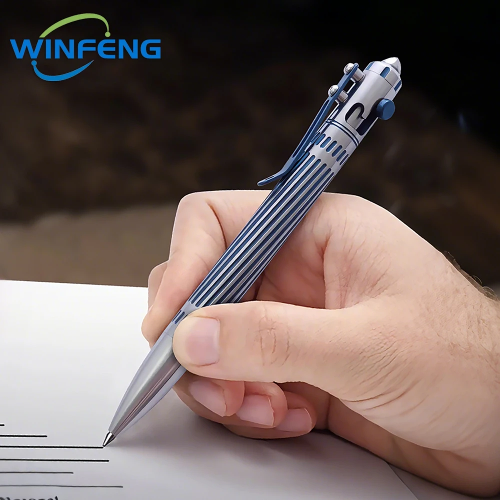 Penna tattica multifunzionale per autodifesa in titanio, cancelleria per ufficio scolastico, interruttore per finestre di emergenza, forniture di sopravvivenza