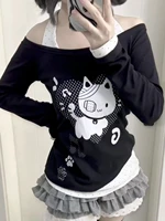 Blusa Corta Estilo Gótico Harajuku Vintage 2026, Camiseta de Manga Corta Estilo Punk Grunge Y2k, Ropa de Calle Informal para Verano, Fiestas y Uso Diario