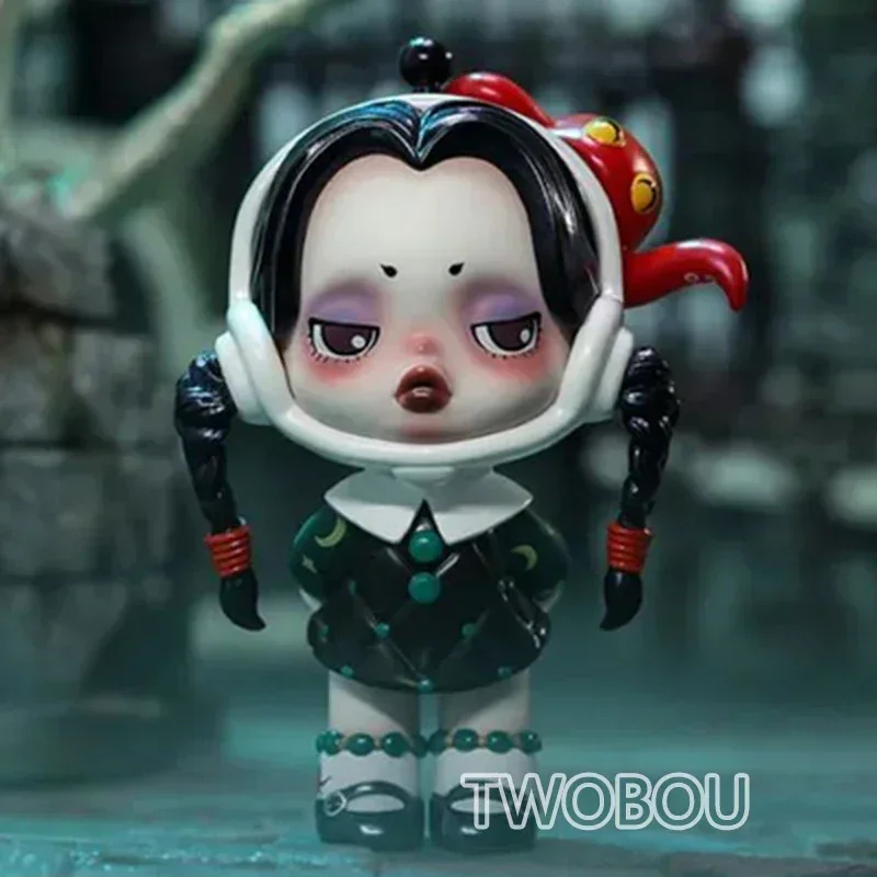 POP MART Skullpanda Addams Family Series Blind Box Toys Kawaii Anime Action Figure Surprise Mystery Box Dolls Girls Gift