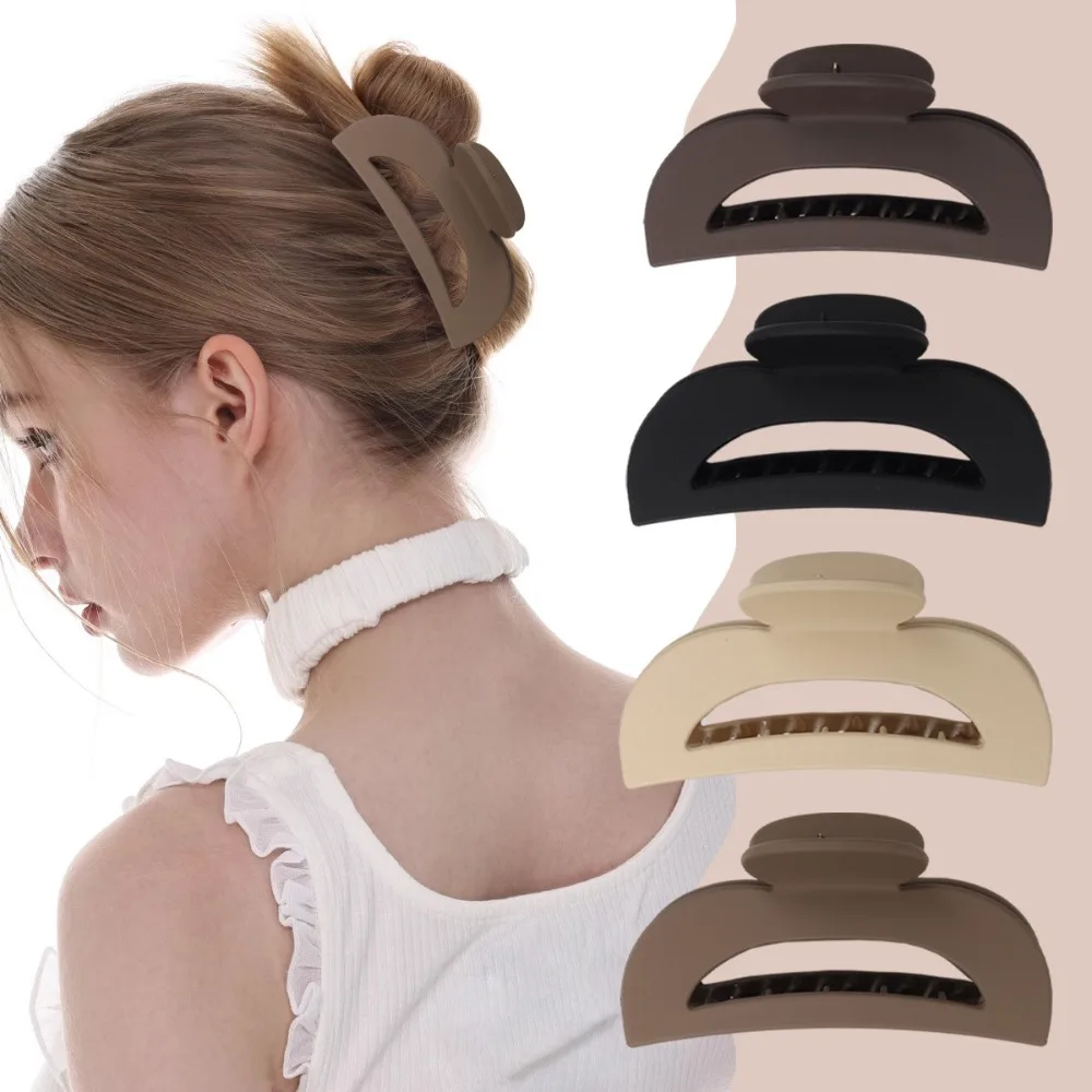 

Women's Large Hollow Half Circle Hair Clip, a simple shark clip for elegant updos and back-of-head hair