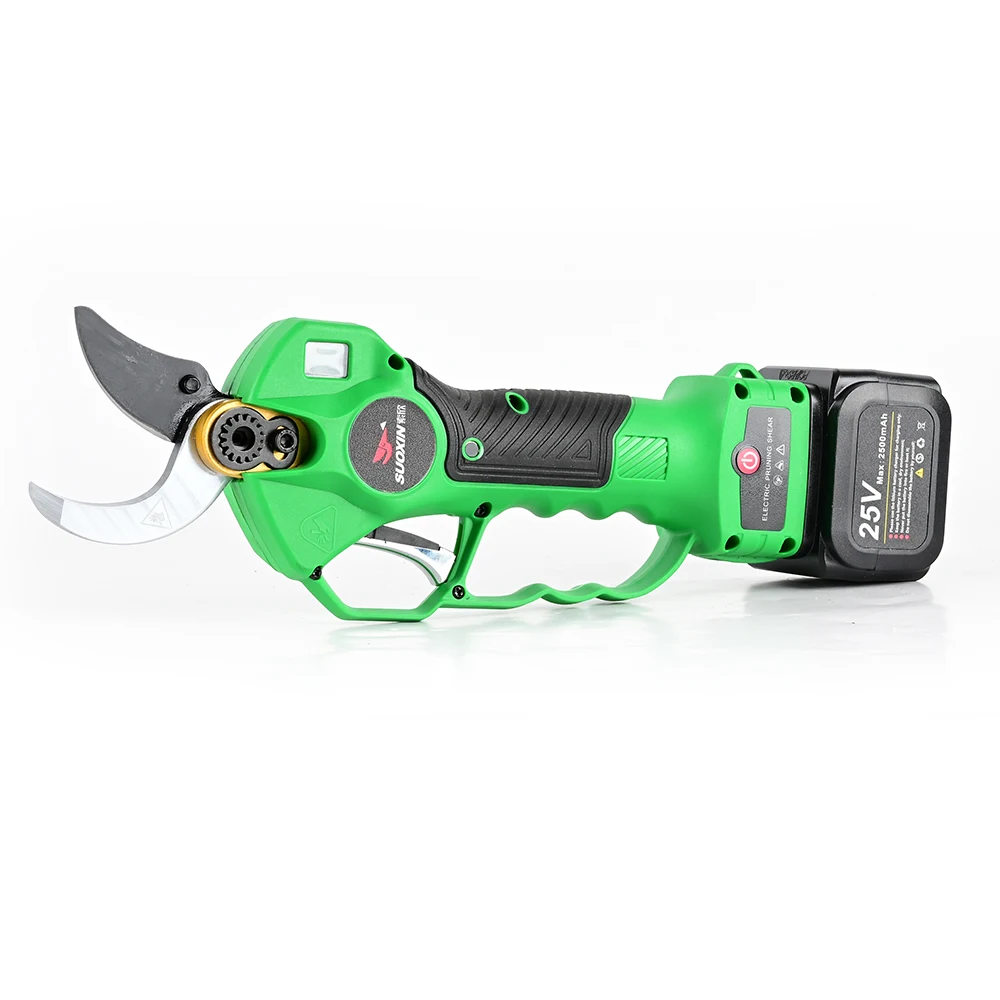 40MMProfessional Cordless Electric Pruning Shears 1.6 Inch Adjustable Cutting Diameter Portable Case 2PCS 2.5Ah Lithi Battery