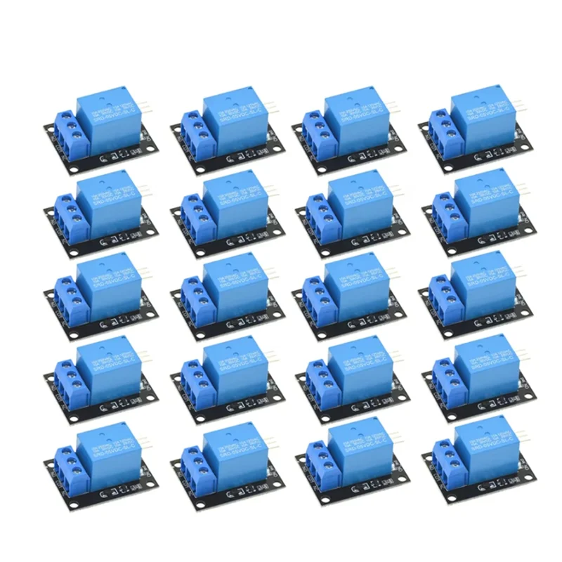 ABZW Voor Arduino Voor PIC AVR DSP ARM Compatibel 1-Kanaals Relaismodule Shield 20 Stuks 5V KY-019 relaismodule