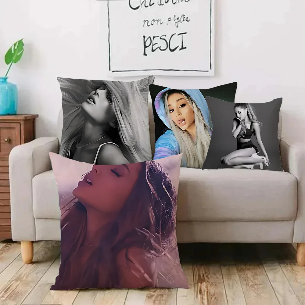 A-Ariana Grands Pillow Covers Cartoon Sofa Decorative Home Double-sided Printing Short Plush Cute Cushion Cover