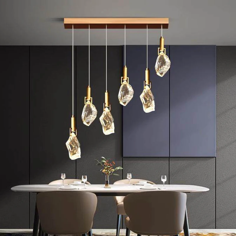 Modern crystal restaurant pendant light indoor LED pendant light indoor lighting intelligent application lighting