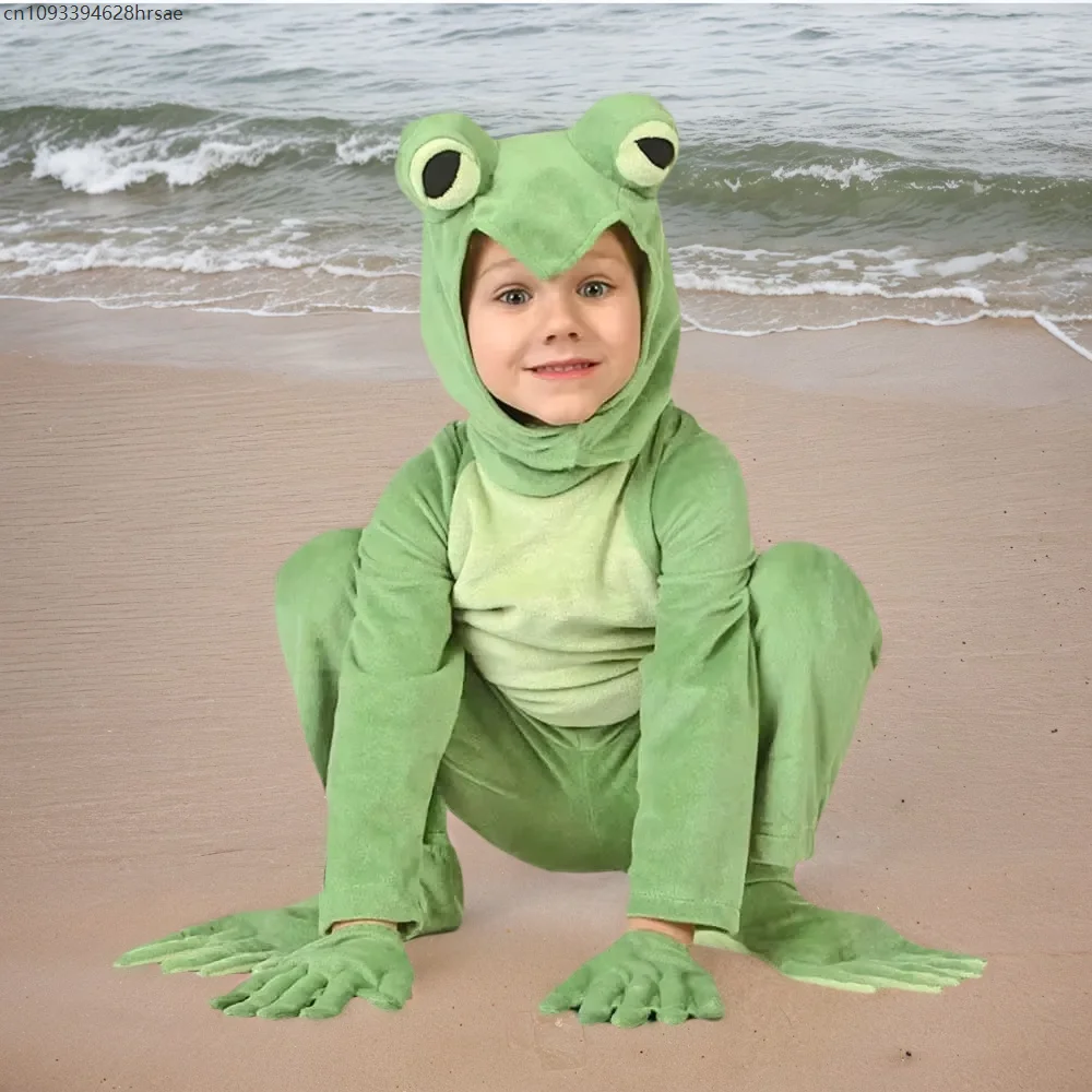 

Fantasy Animals Frog Cosplay Costumes for Adults Children Families Cos Clothing Frogs Cosplay Wear Jumpsuits