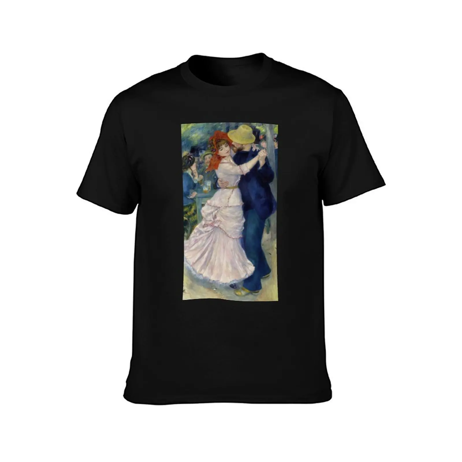 Dance At Bougival - Pierre-Auguste Renoir T-Shirt, Summer Casual Cotton Tee, Oversized Streetwear Tops, Vintage Graphic Print