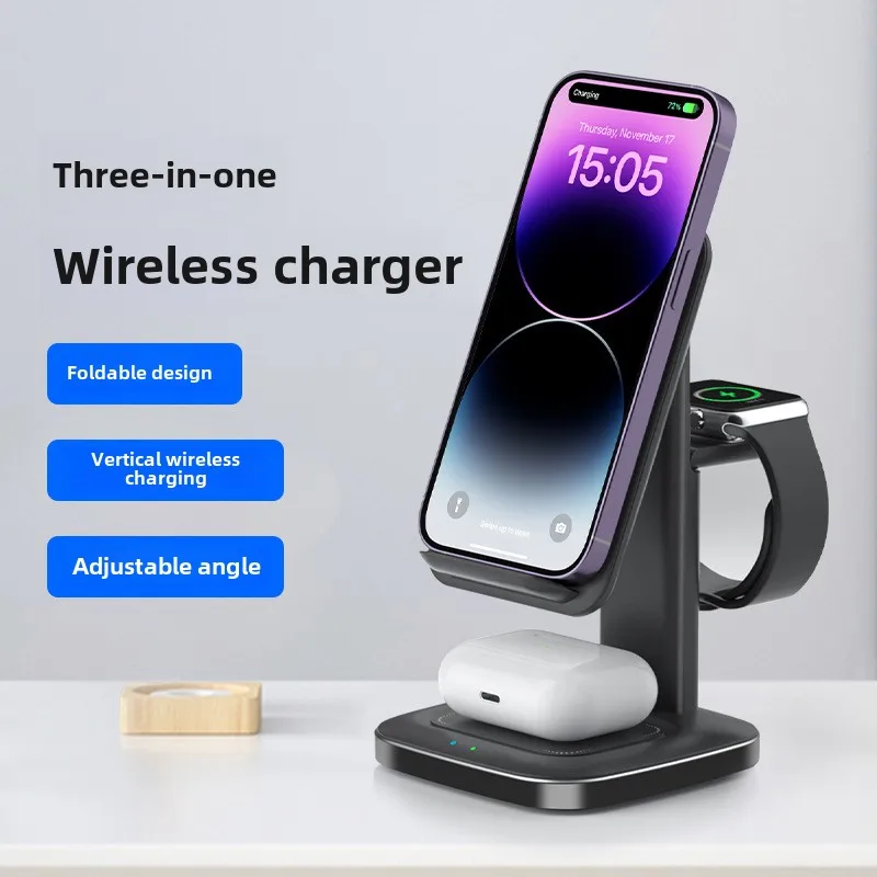 Smartwatch Wireless Charger Base Bedroom Desk Stand for Cell Phone Charging Station High Speed Charger Watch Magsafe Fast Chager