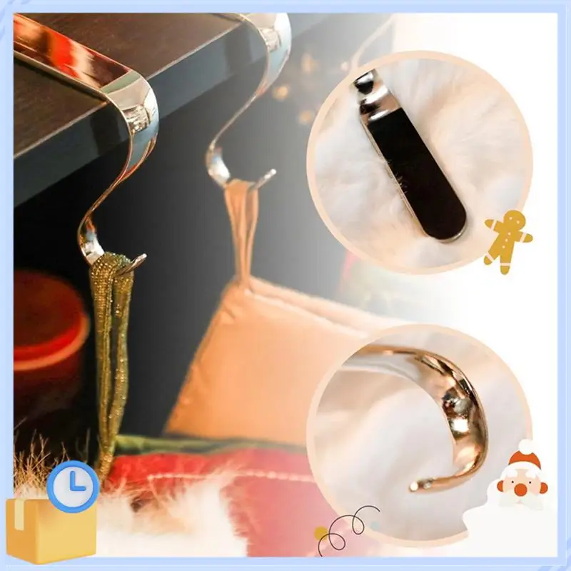 Popular Christmas Stocking Holders Xmas Fireplace Hanger Hooks Holiday Mantel Garland Clips Metal Grips Set Of 4 (Gold) Easy Ins
