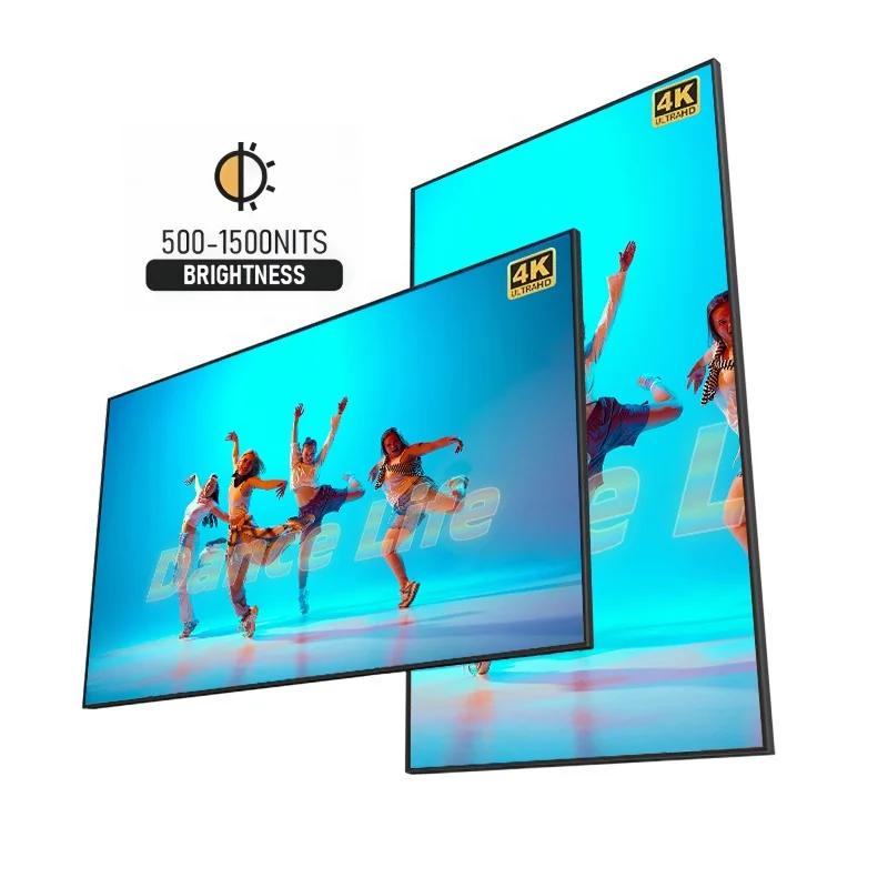 

High-brightness LCD signage and digital poster box Multi-size high-quality overall media poster 43 49 55 65 Ultra-narrow frame
