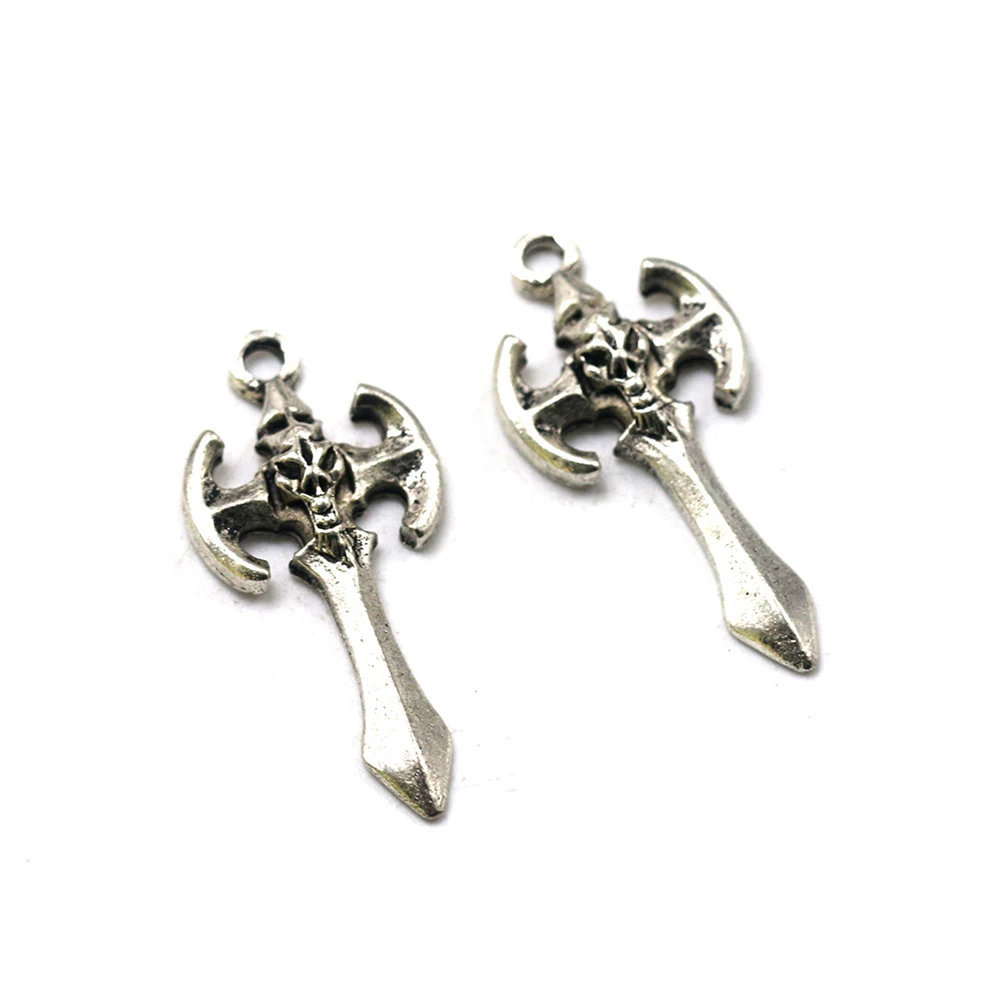 

20pcs Alloy Skull Pendant Charms Silver Metal DIY Jewelry Making Bracelet Keychain Accessories Fashion Pendants Set Durable