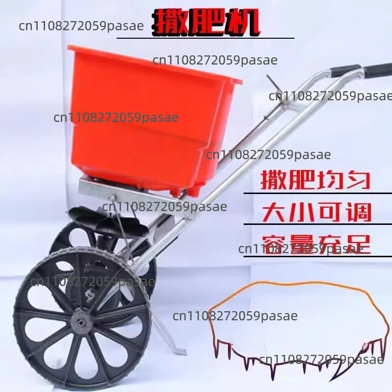 Hand-pushed Fertilizer Spreader Agricultural  Spreader Fertilization Hand-held Basket Fertilizer Artifact