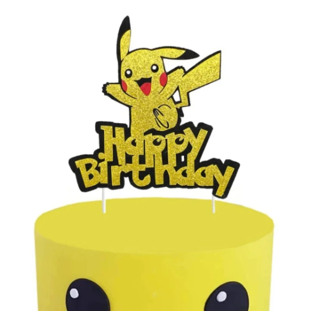 Topper Pokemon Kuchen Geburtstag Pokemon Dekoration Kuchen Topper Pikachu Cupcake Topper Baby Dusche Backen DIY Liefert Party Gefälligkeiten