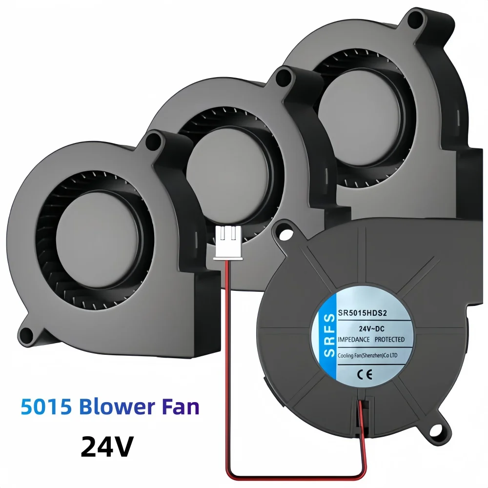 5015 Lüfter 24V, 3D-Drucker 24-Volt-Lüfter Turbine Turbo Hydrauliklager, Bürstenloser Kühllüfter 50mmx15mm 2PIN – Detail 2