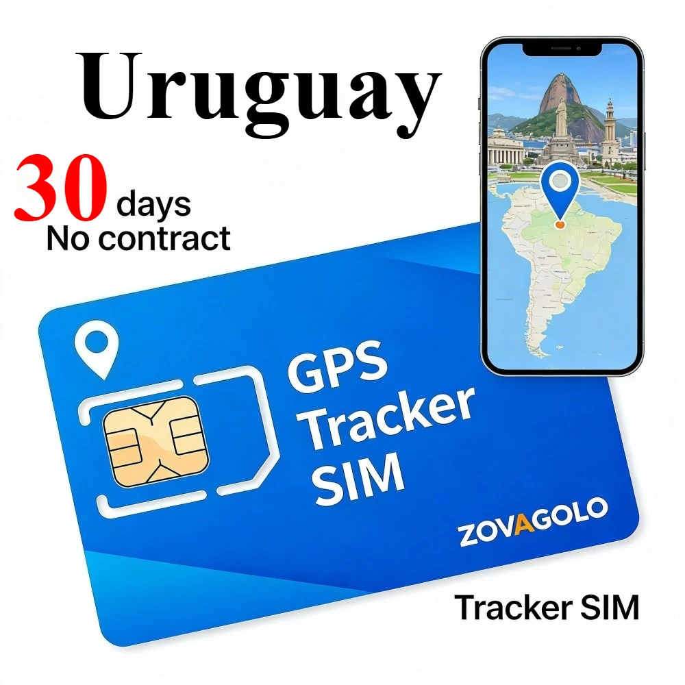 Prepaid M2M SIM Card Uruguay 4G GPS Tracking Device 30 Days 30MB No Contract