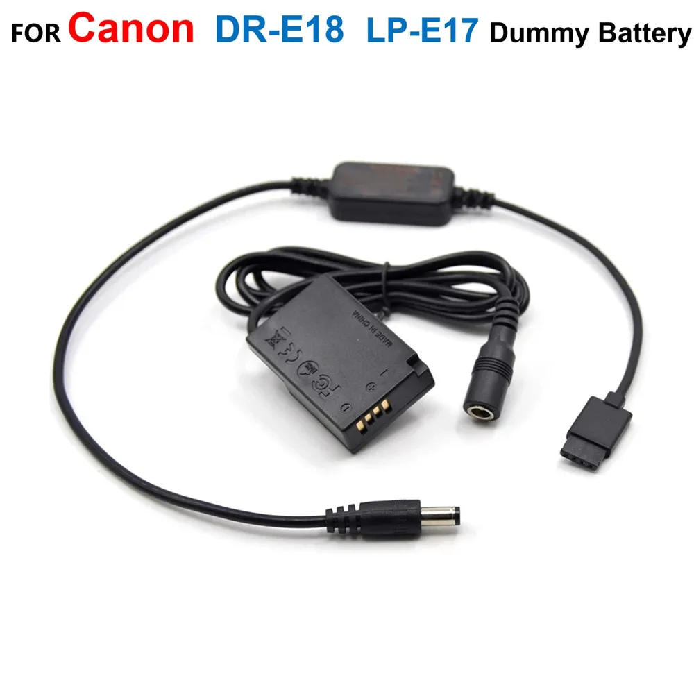 

DR-E18 Dummy Battery+Adapter Cable For DJI Ronin-S To Supply Power For Canon EOS 750D Kiss X8i T6i 760D T6S 77D 800D 200D