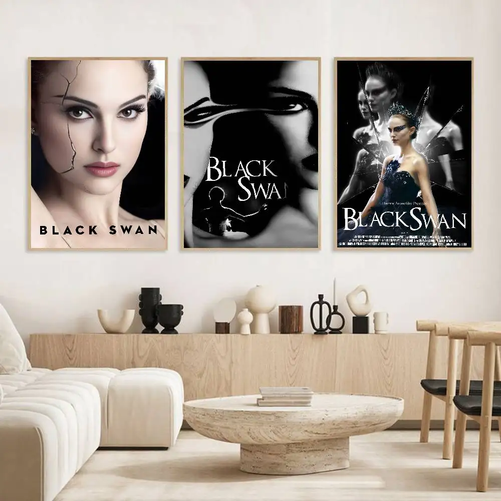 الفيلم B-البجعة السوداء المشارك HD الفن لزجة جدار مقاوم للماء غرفة المعيشة المنزلي غرفة نوم بار الديكور الجمالي #4