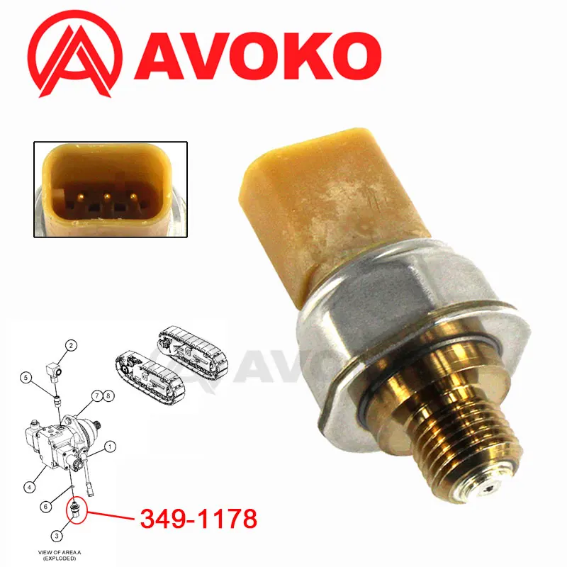 

349-1178 Датчик давления 50 МПа для экскаватора Caterpillar CAT D6K2 XL D3K2 XL D3K2 LGP PL83 PL87 PL72 PM620 PM622 PM825 PM822