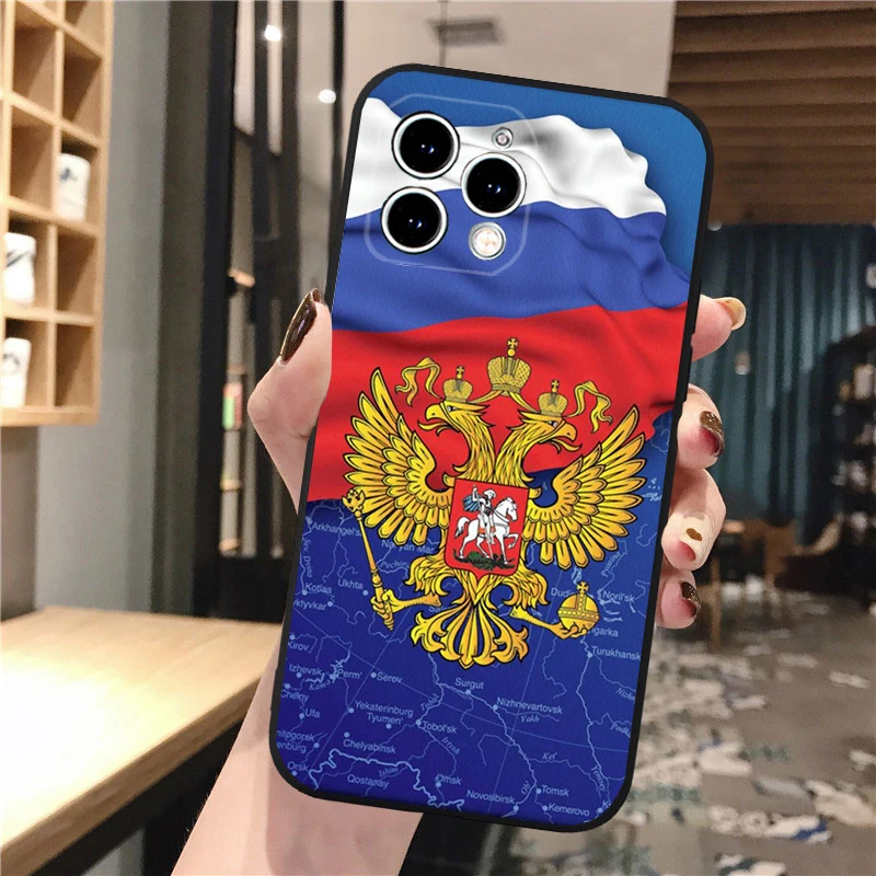 Russia Flag Phone Case For iphone 17 Pro Max Air 17 16 15 14 13 Pro Max 15 16 Pro 15Plus