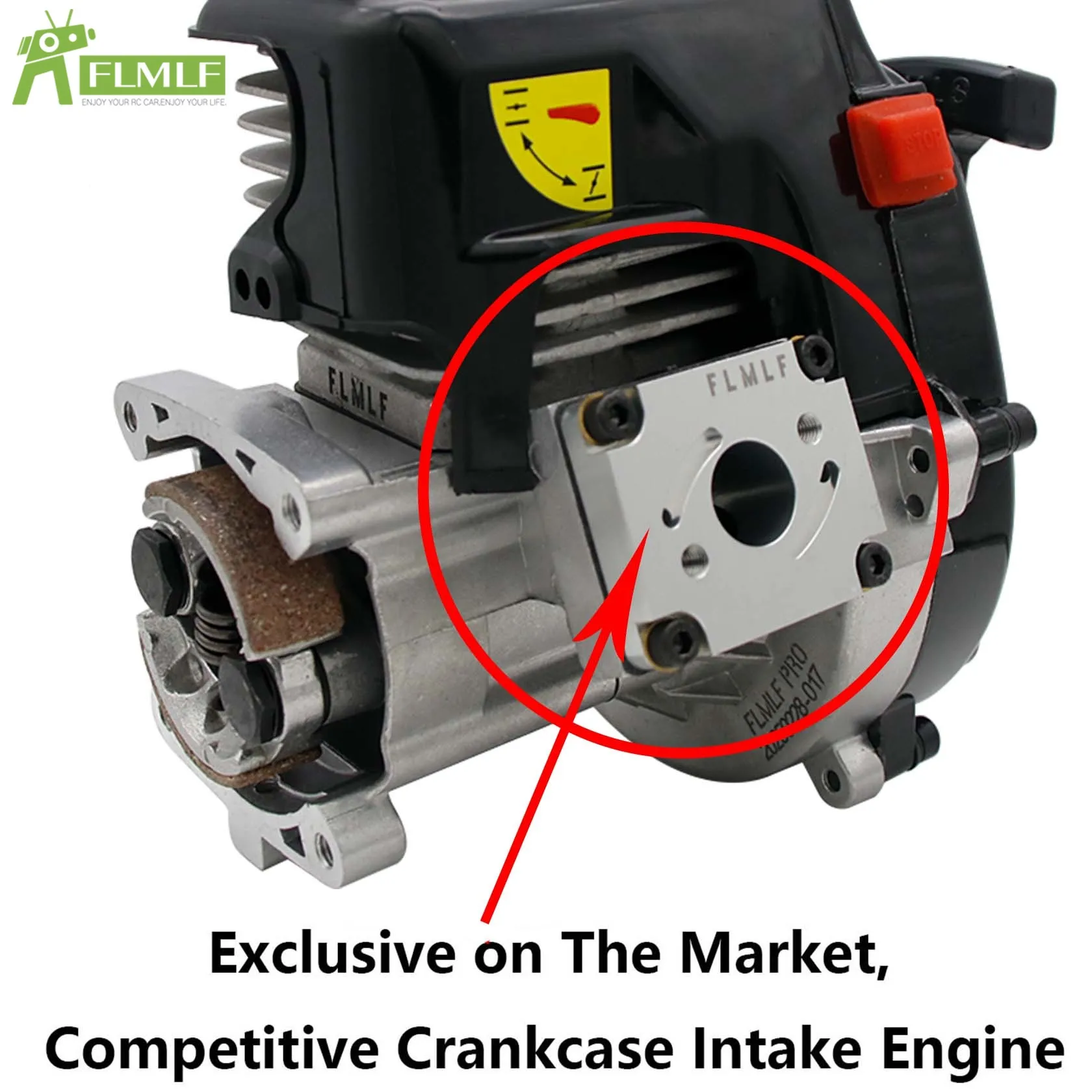 Silnik 2-suwowy 4-otworowy 11KM 32CC lub 30.5CC lub 9.5KM 29CC z zaworami, obudowa Reed do samochodów RC 1/5 HPI ROFUN ROVAN KM BAJA LT FG GoPed RedCat