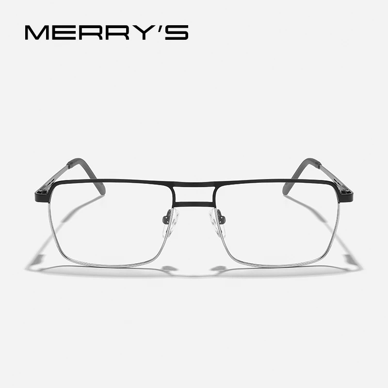 MERRYS DESIGN Men Classic Square Glasses Frames Women Titanium Alloy Optical Eyeglasses Male Luxury Glasses Frames S2164