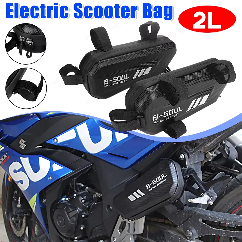 B-SOUL Motorcycle Side Bags Electric Scooter Hanging Bag EVA Hard Shell Cycling Drop Leg Bag Cycling Triangle Pouch Accessories
