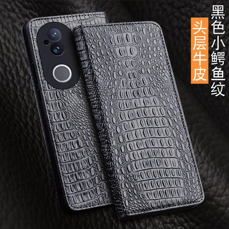 

Wobiloo Luxury Genuine Leather Wallet Business Phone Cases For Vivo S20 Pro Cover Credit Card Money Slot Holste Case