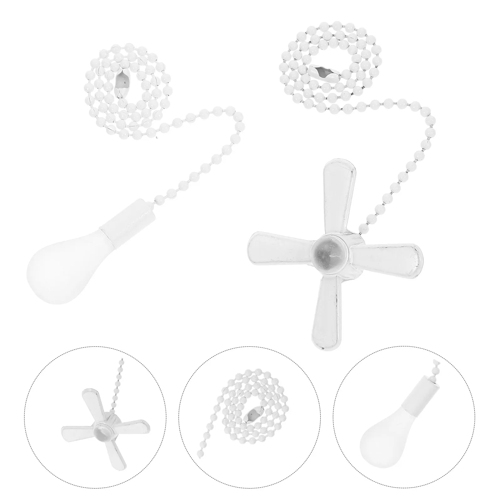 

2 шт. цепочки-подвески для потолочного вентилятора, декоративные бусинные удлинительные цепочки для светильников, для ванной комнаты