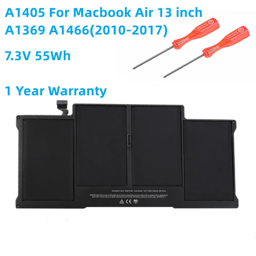 Laptop Batterij Voor Apple Macbook Air 11 13 Inch A1466 A1370 A1369 A1465 Notebook A1375 A1406 A1405 Batterijen Gratis Gereedschap