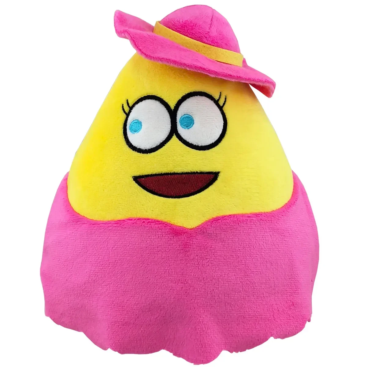 Peluche Alien Pou, cappello nero Peluche Gentleman Pou, bambola di pezza alieno Compleanno Pasqua Festa dei bambini Regalo di Natale di Halloween