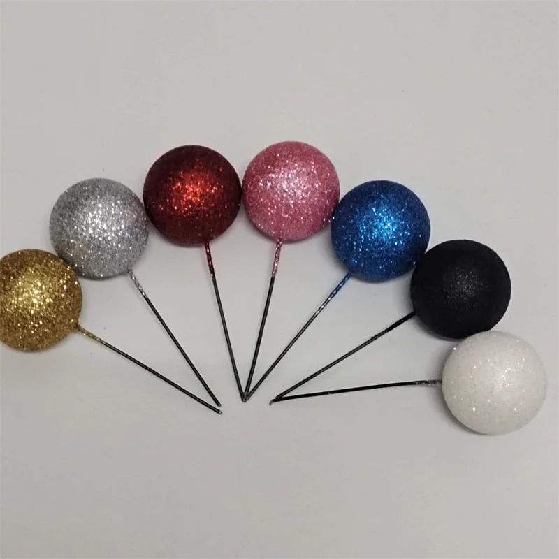 

Glitter Foam Balls Charming Sparkling Ball Unique Cake Decoration Party Great For Celebrations Holiday Cake Accessories Plug-in