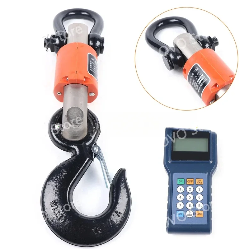 Digital Electronic Hanging Crane Scale, Remote Control Tool, Handheld Meter, 10T