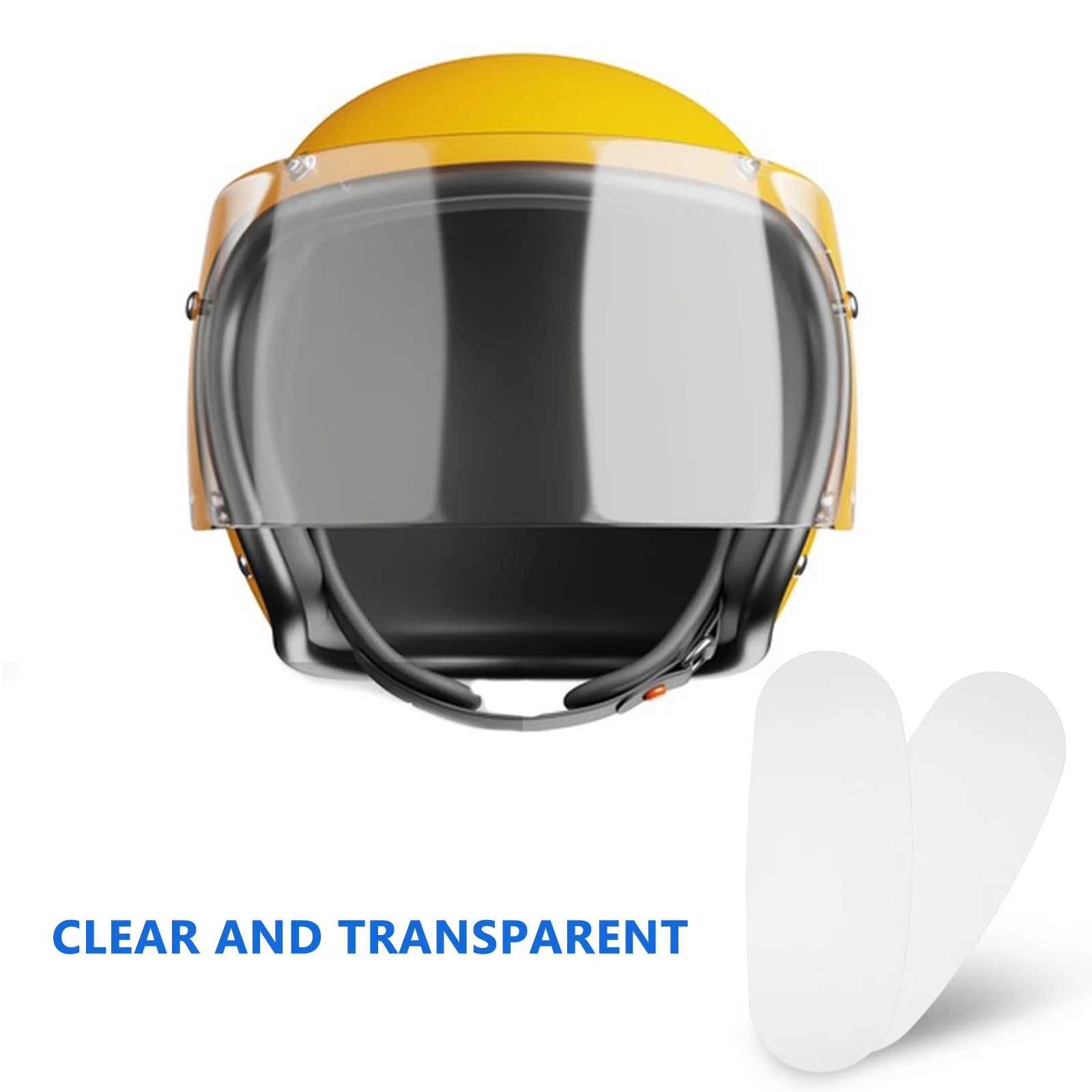 2Pcs Head Protective Film High Definition Thickened Lens Sandblasting Lens Cover Replacement for Industrial Safety