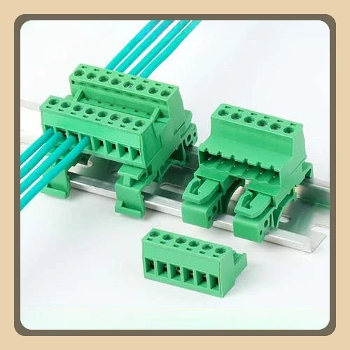 2EDG-UKR-5.08mm Rail Mounted Plug-in Terminal Block Connector 2EDG 5.08mm 2P 3P 4P5P-24Pin Screw Free Guide Rail Docking KD Plug