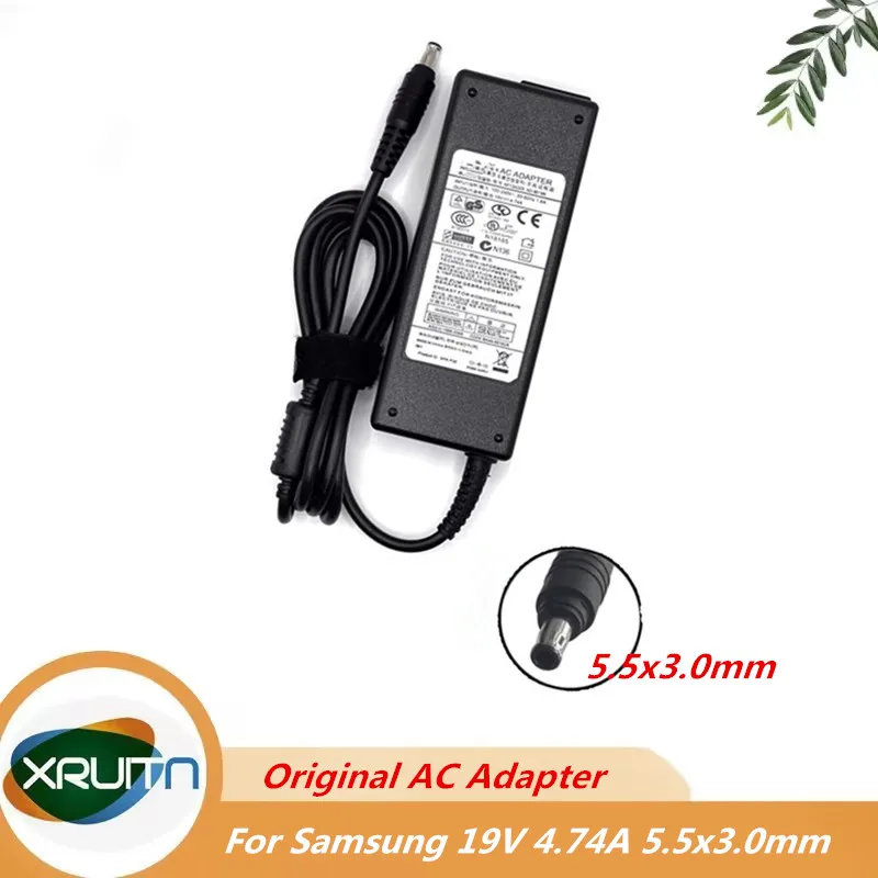 Adaptador de Corriente para Portátil Original AD-9019S de 90 W, 19 V, 4.74 A, para Samsung RV711 R428 R410 R520 R522 R530 R580 R560 R518 R410 R429
