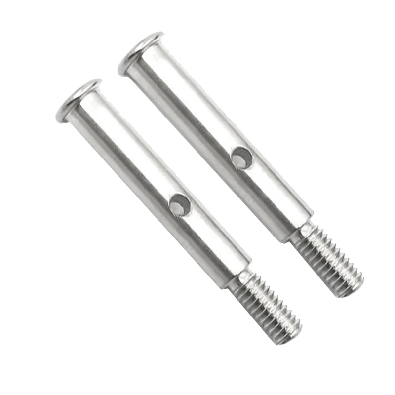 ABWE-2Pcs Metal Front Axle Shaft For 1/10 Slash 2WD Stampede 2WD Rustler Upgrades Parts Accessories