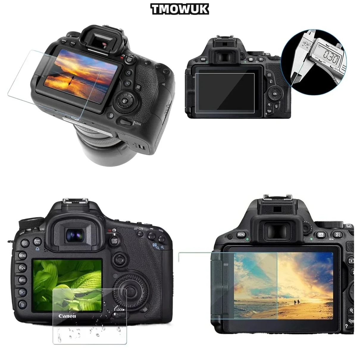 

For Canon 3000D 4000D, Optimum Protection, 9H Hardness Tempered Glass Screen Protector